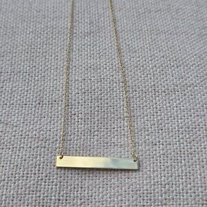 QVC Gold Bar Pendant Necklace